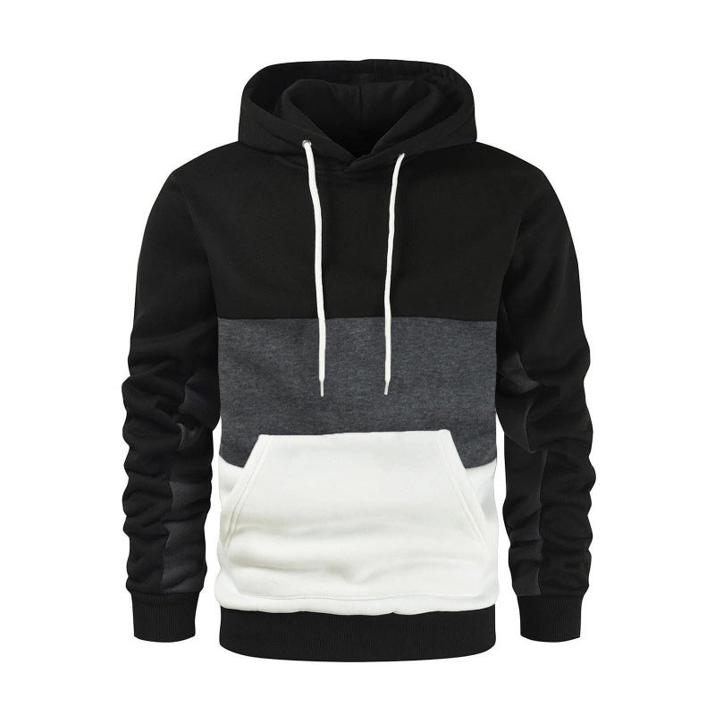 Street Wave Men Colorblock Hoodie For Active Wear With Contrast Blocks And Cozy Fit