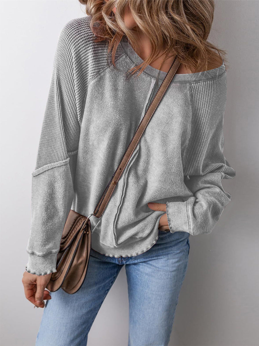 Streetwave Womens Structured Long Sleeve Top For Effortless Everyday Casual Style And Comfort