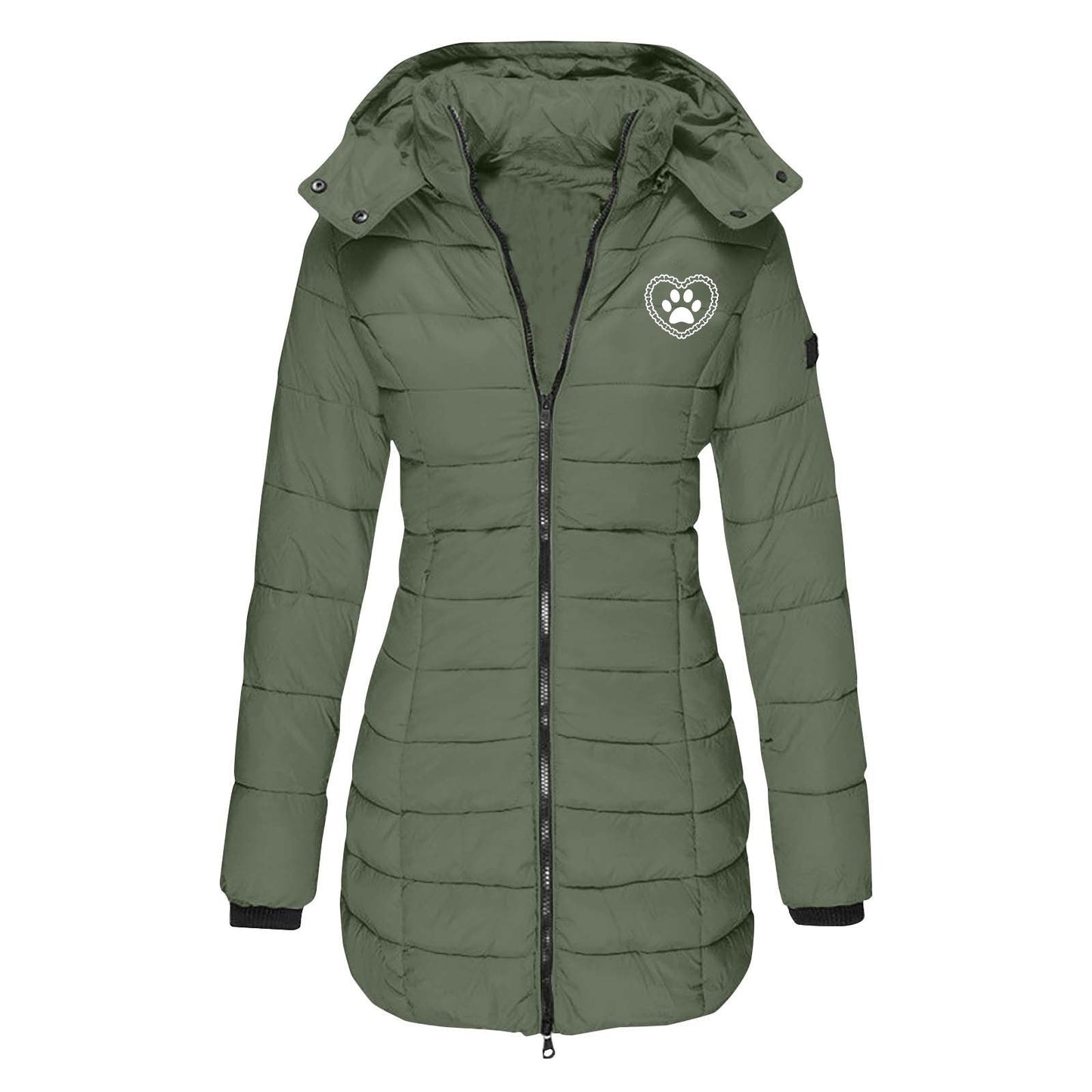 Street Wave Women's Puffer Jacket With Removable Hood Warm