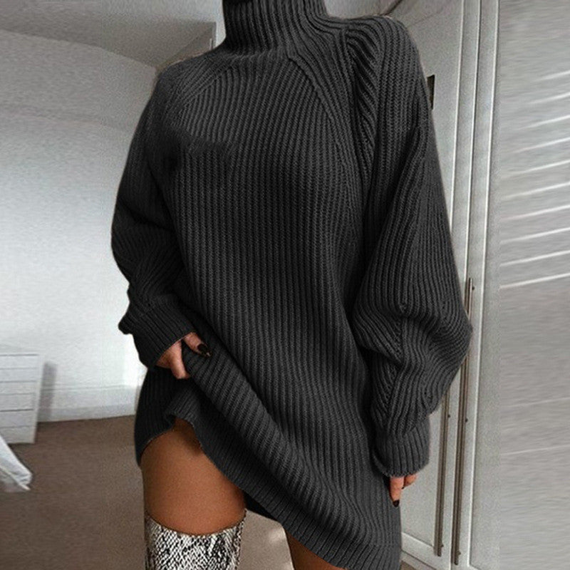 Streetwave Womens High Neck Ribbed Knit Sweater Cozy Warmth For Women Chic Winter Layering Essential