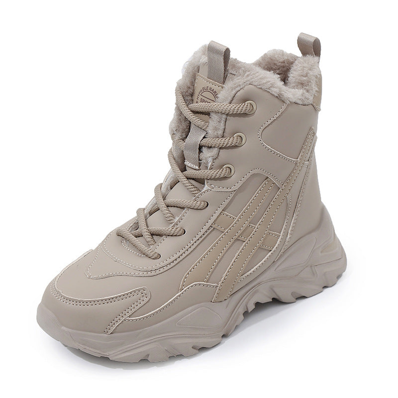 Street Wave Women Plush Lined Winter Sneakers With Warm Comfort For Cold Days And Everyday Warmth