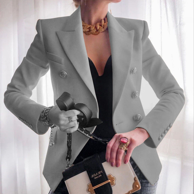 Womens Blazer With Gold Button Detail By Street-Wave Timeless Classic Fit For Professionals