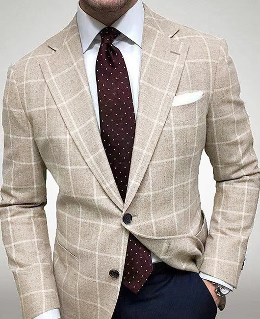 Street Wave Linen Blazer For Men Slim Fit Elegant White Jacket For Formal And Casual