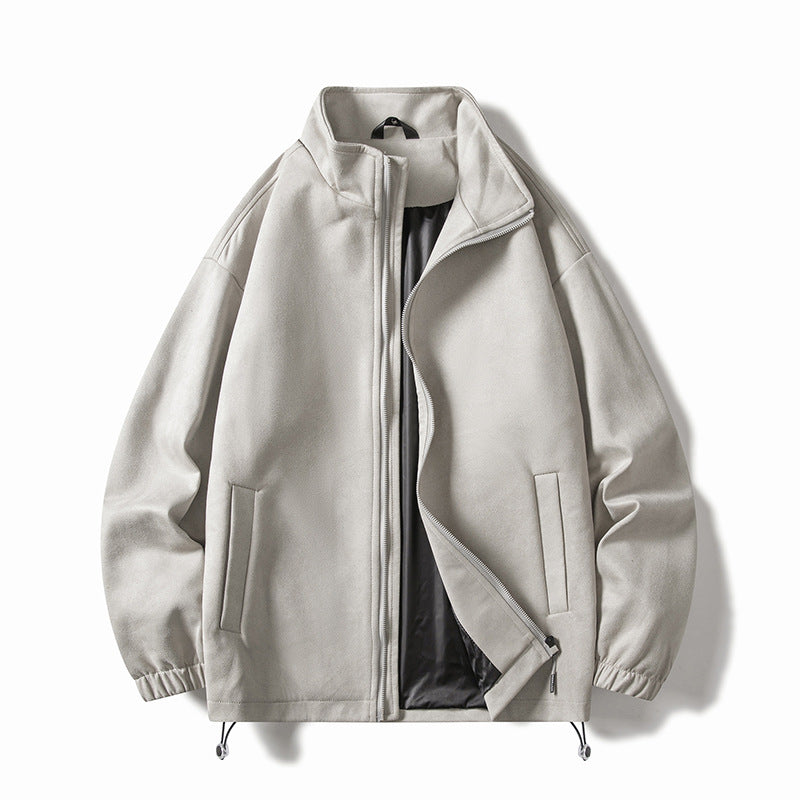 Street-wave Men's Fleece Jacket With Elastic Cuffs And Practical Pockets For Warm Comfort