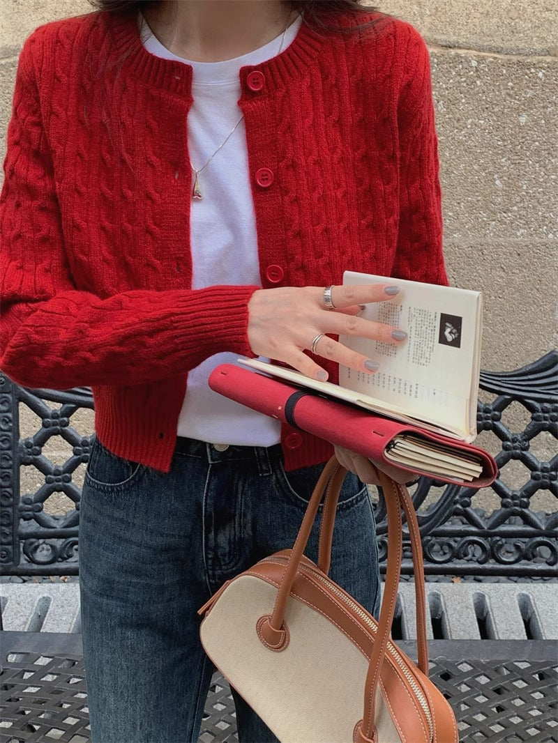 Street Wave Womens Cable Knit Bolero Cardigan Soft Cozy Warmth Elegant Everyday Outerwear