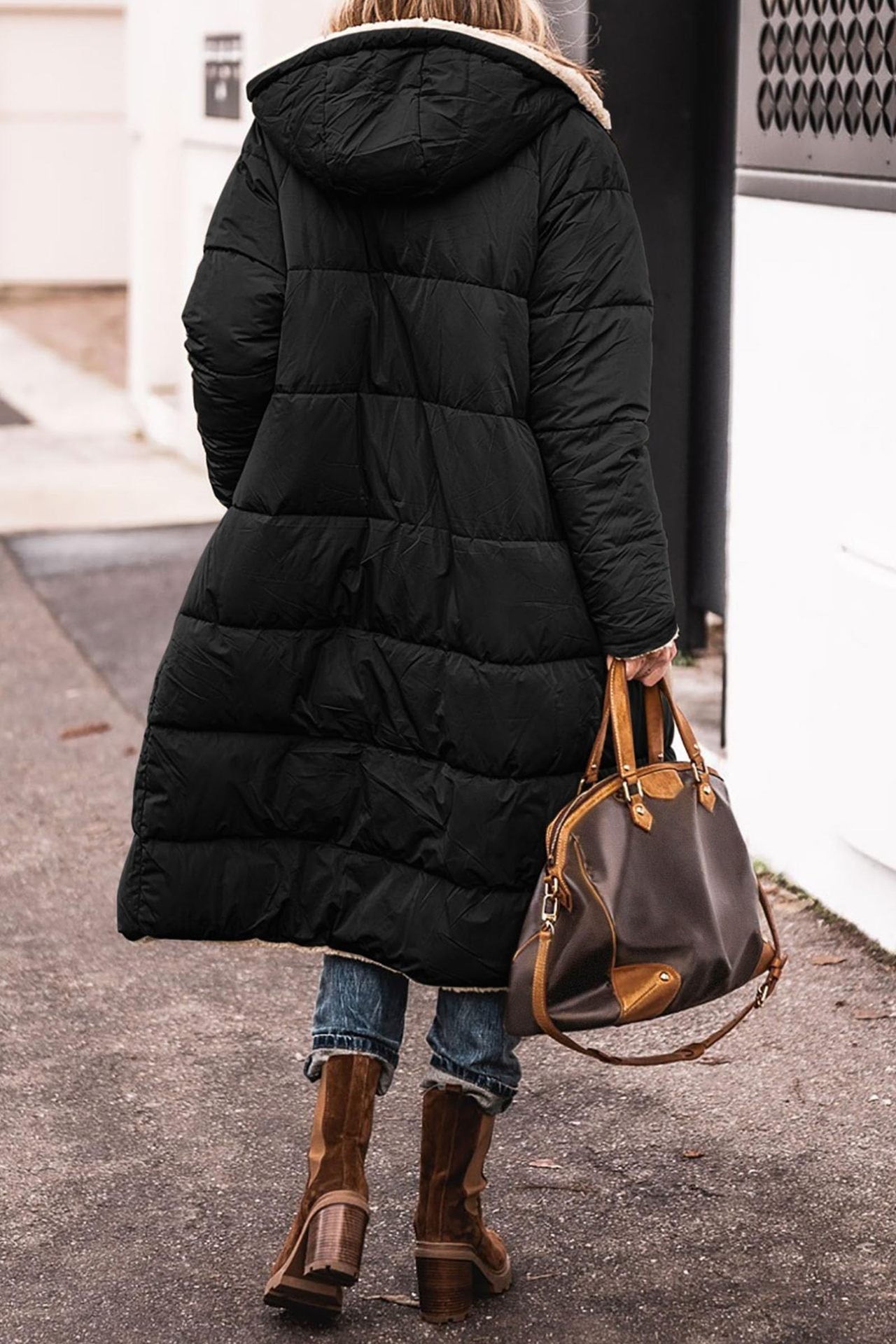 Street-wave Women's Padded Winter Jacket With Hood And Cozy Fleece Lining For Cold Weather