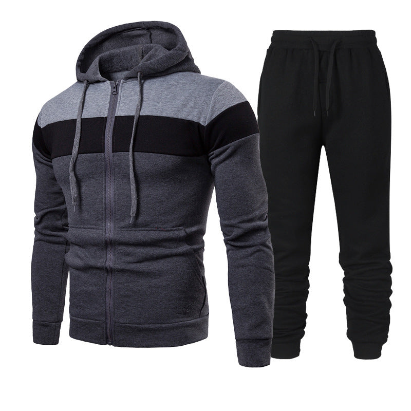Street-wave Men's Color Block Tracksuit Set for Comfortable All Day Sporty Loungewear