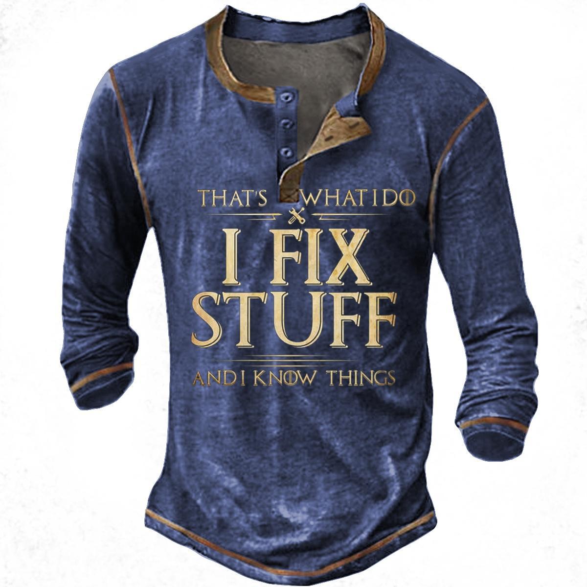 Street-Wave Men's Casual Long Sleeve Shirt With Motivational Print For Everyday Comfort