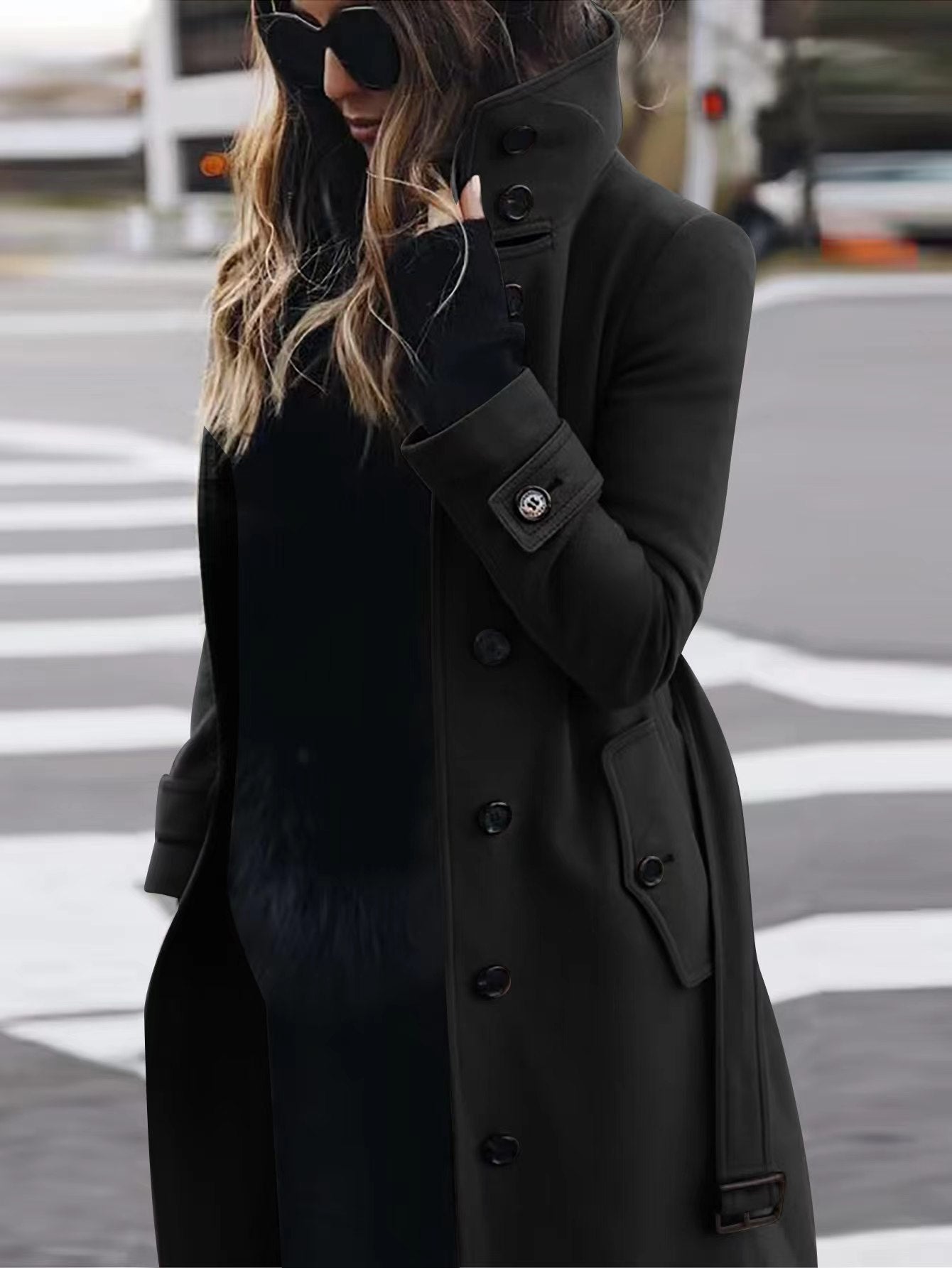 Street-Wave Women's Casual Elegant Coat With High Collar And Practical Pockets For Winter
