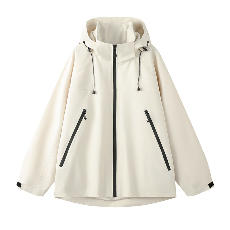 Street-wave Womens Technical Outdoor Jacket Waterproof With Adjustable Hood And Zip Pockets