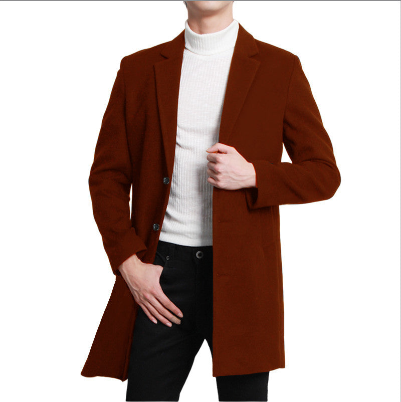 Street-Wave Men's Elegant Long Blazer With Modern Cut And Double Button Closure For All Occasions