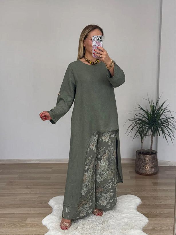 Street Wave Linen Tunic Top For Women Relaxed Fit Breathable Linen Casual Chic All Day Comfort