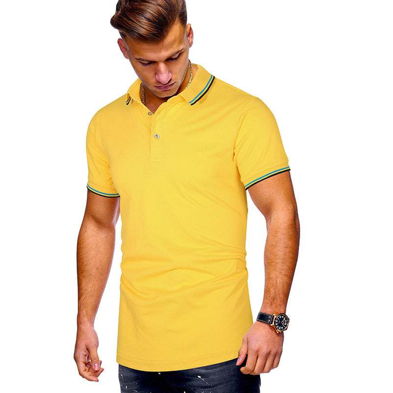 Men's Polo Shirt Breathable Cotton with Modern Accents by Streetwave, Casual Everyday Wear
