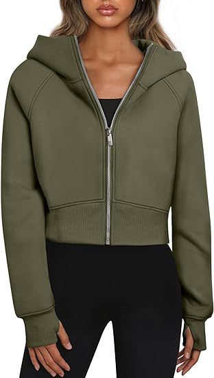 Street-Wave Women Cropped Hoodie Jacket With Full Zip For Casual Everyday Comfort And Chic Fit