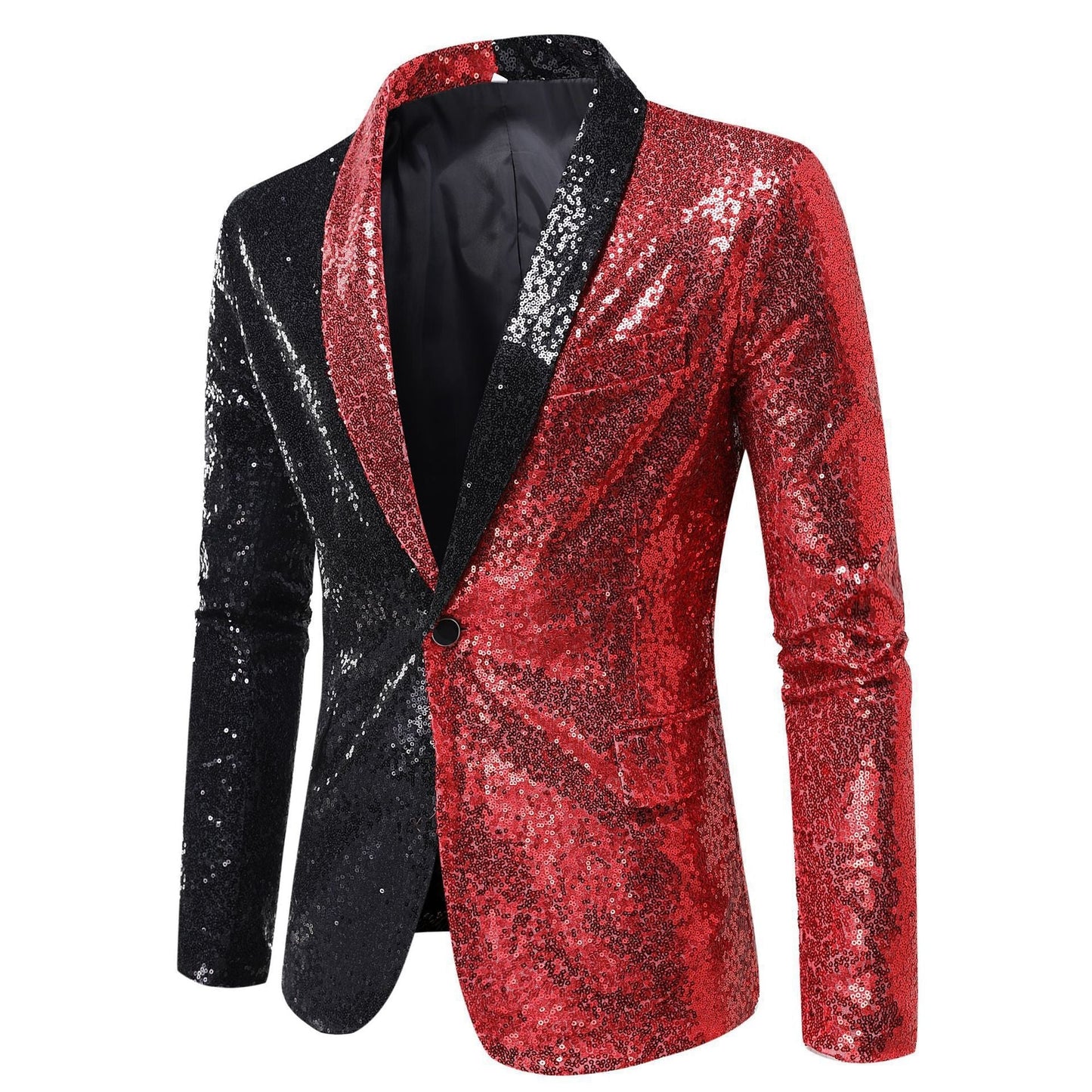 Street Wave Glitter Blazer For Men With Modern Cut And Sparkling Sequin Accents Edition
