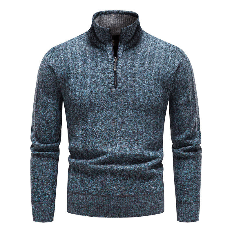 Street-Wave Mens High Collar Knit Sweater Premium Cozy Warmth Versatile Everyday Wardrobe Essential For Men