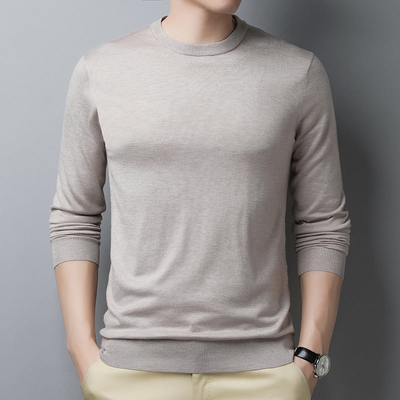Men's Long Sleeve T Shirt Slim Fit Silk Wool Blend With Ribbed Neck And Cuffs Nordisk Flair