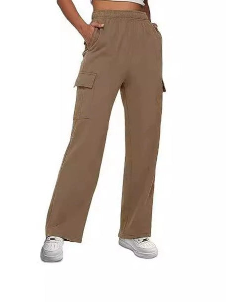 Street Wave Women's Cargo Pants With Wide Leg Fit And Handy Side Pockets For All Day Comfort Everyday Street Style