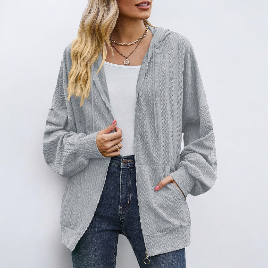 Street Wave Cozy Knit Hoodie for Women with Soft Comfort Oversized Fit and Flattering Style
