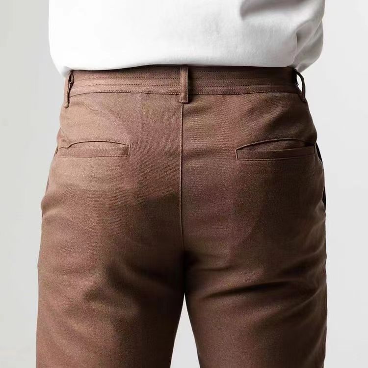 Street Wave Mens Slim Fit Trousers Breathable Cotton Blend All Day Comfort