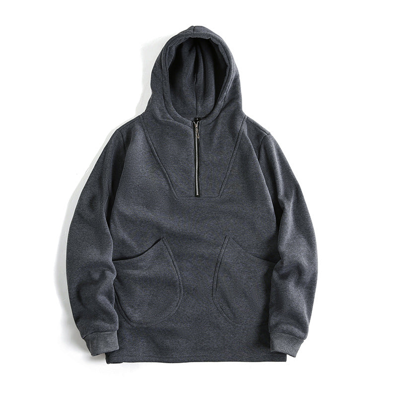 Mens Hoodie With Innovative Zip Front For All Day Comfort From Street Wave Brand