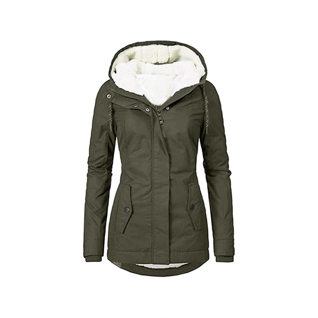 Women Warm Outdoor Jacket Street Wave With Cozy Fleece Lining All Weather Versatility