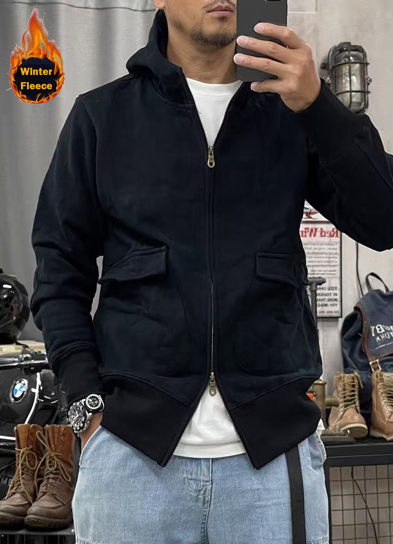 Street-Wave Men's Warm Fleece Jacket With Practical Pockets And Modern Fit For Winter