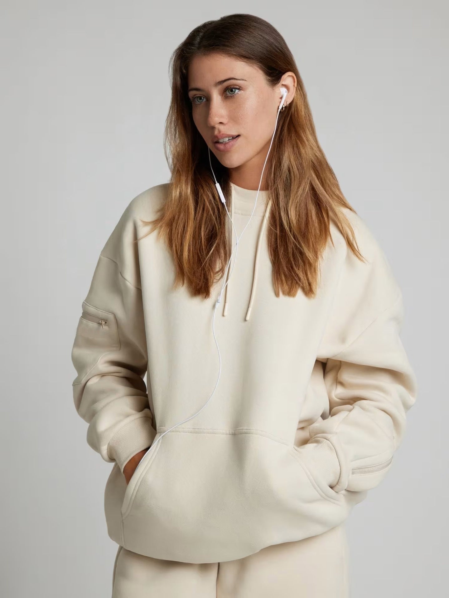 Relaxing Hoodie With Integrated Sleep Mask Street-wave For Women Cozy Comfort Day And Night