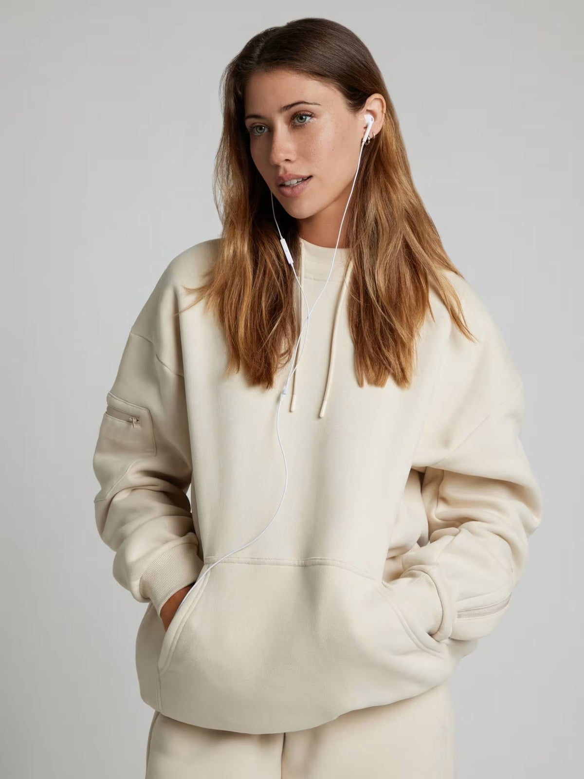Relaxing Hoodie With Integrated Sleep Mask Street-wave For Women Cozy Comfort Day And Night