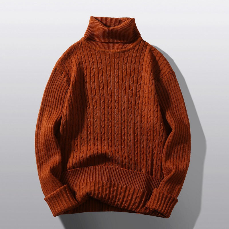 Street Wave Womens Turtleneck Knit Sweater With Ribbed Pattern Cozy Warmth For Women