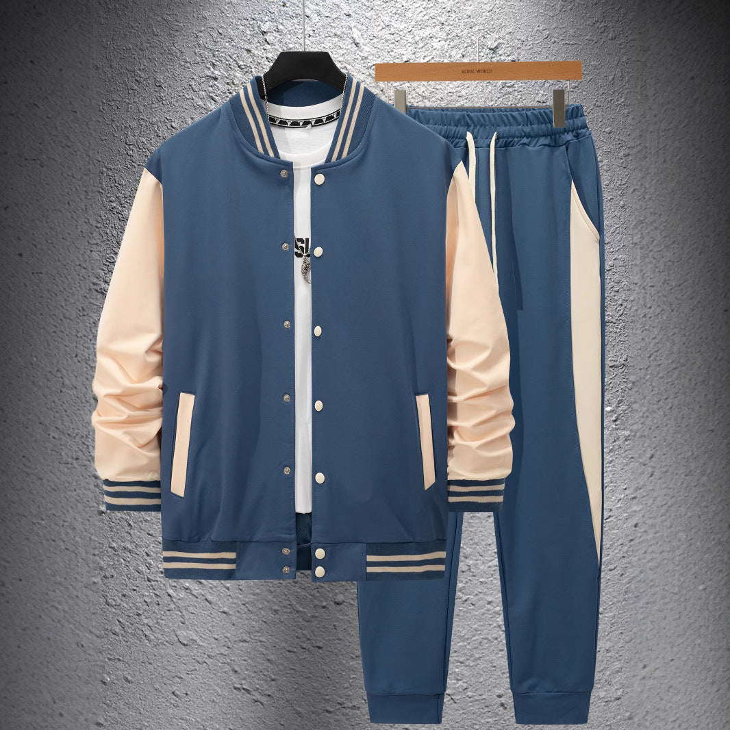 Mens Sweat Suit Set Street-Wave Premium Sport Tracksuit With Striped Details For Men