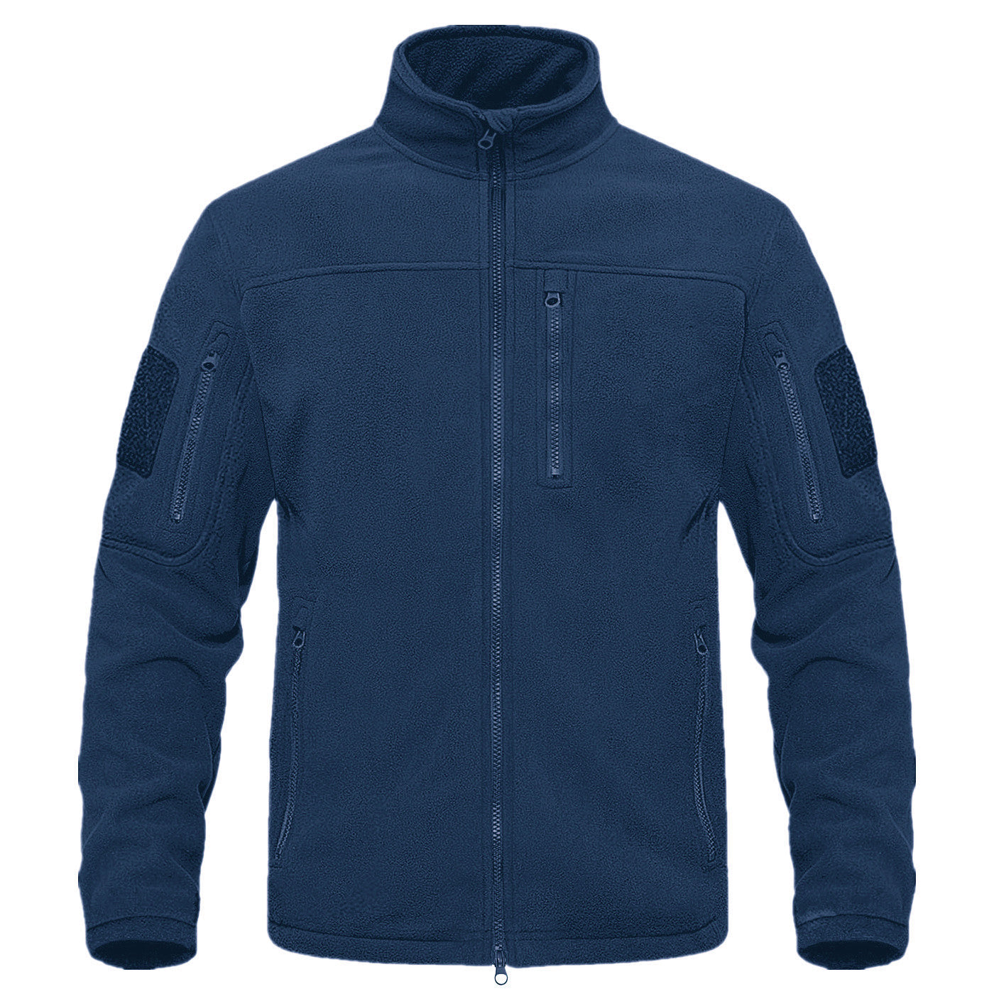Mens Fleece Jacket Street-Wave With Versatile Pockets And High Collar For Outdoor Enthusiasts