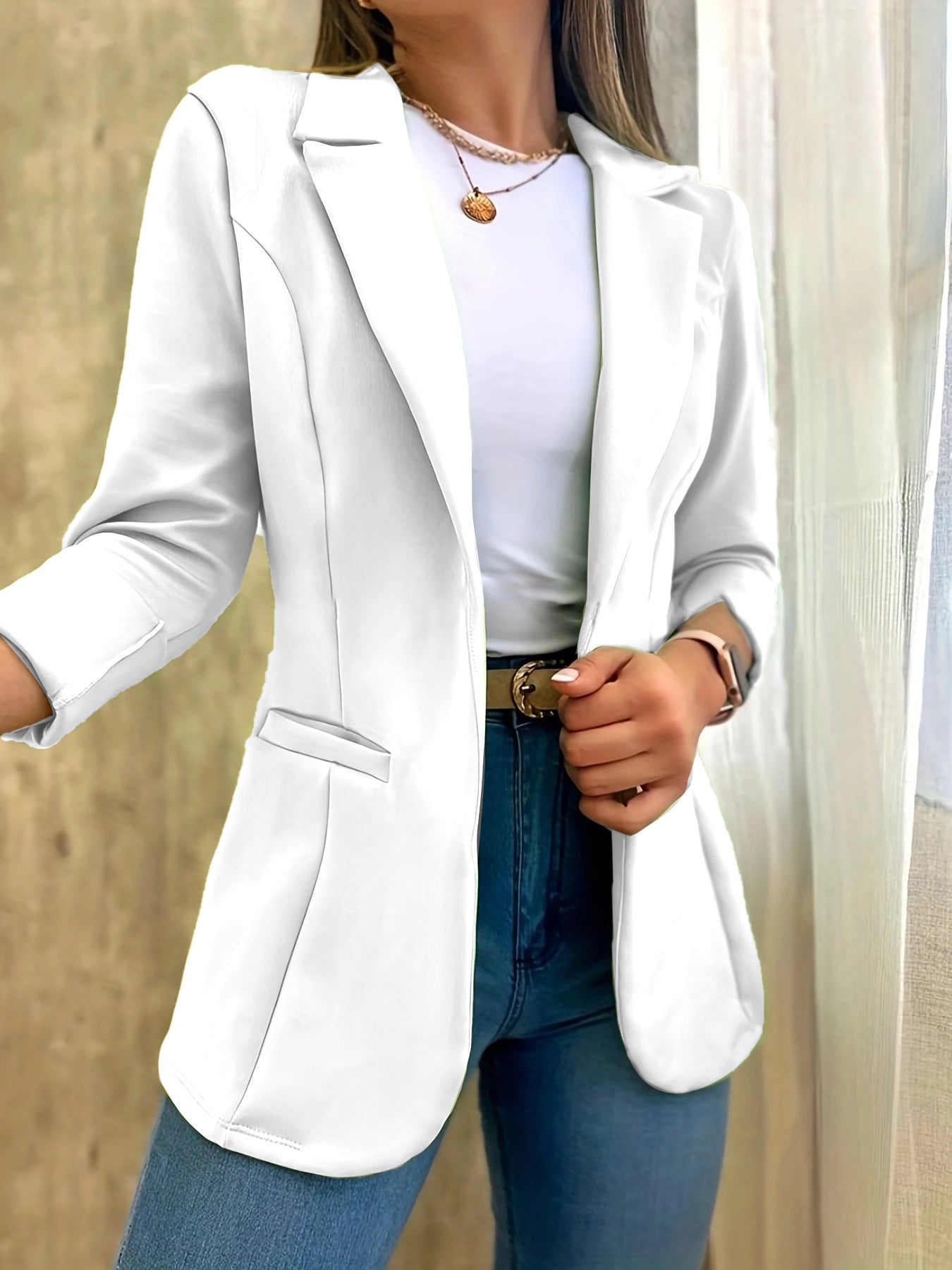 Street-Wave Women's Blazer With Pockets Chic Versatile Jacket For Modern Professionals