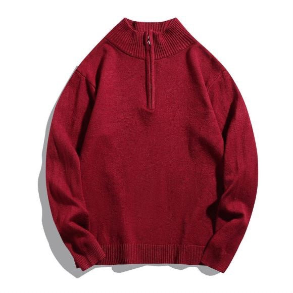 Street Wave Mens Zip Neck Stand Collar Pullover For Modern Men Comfort And Style