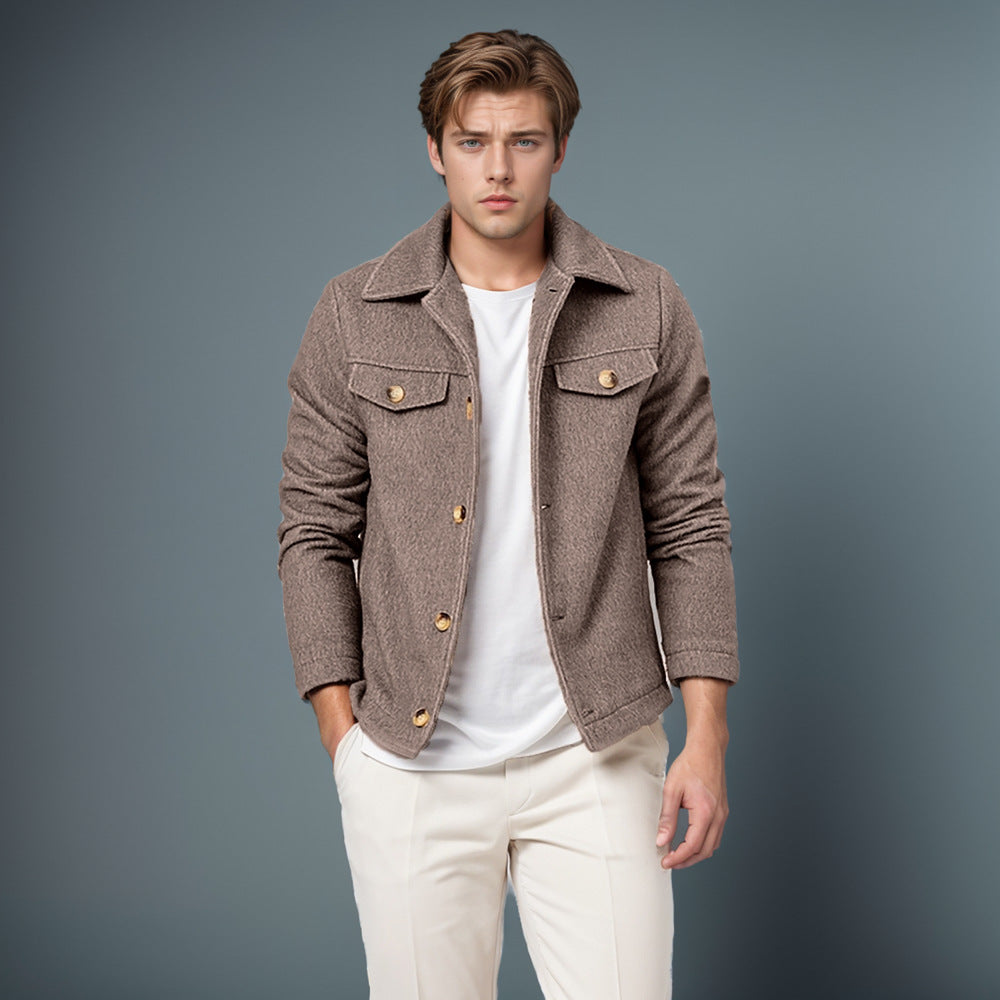 Street Wave Men's Casual Fleece Jacket With Structured Inner Lining For Warm Comfort