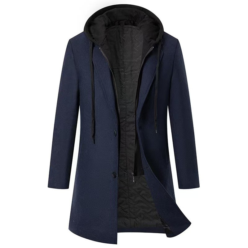 Street-Wave Women's Long Jacket With Removable Hood And Trendy Lined Interior For Modern City Wear