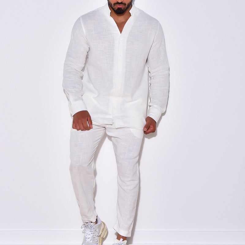 Street Wave Linen Suit For Men Breathable 100 Percent Linen With Modern Cut And Casual Style