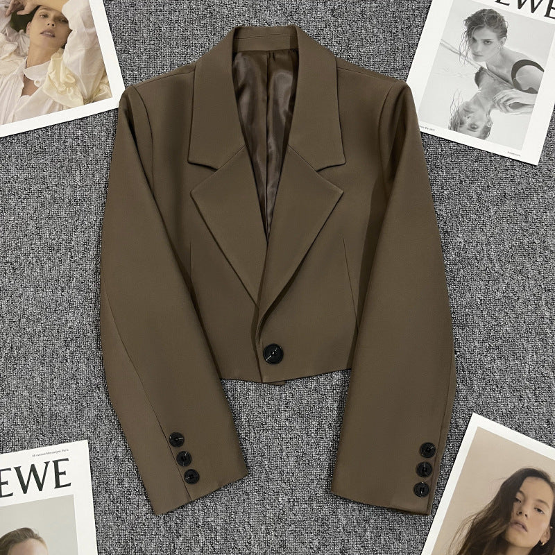 Street-wave Women’s Tailored Blazer Jacket With Elegant Lapels For Professional Women