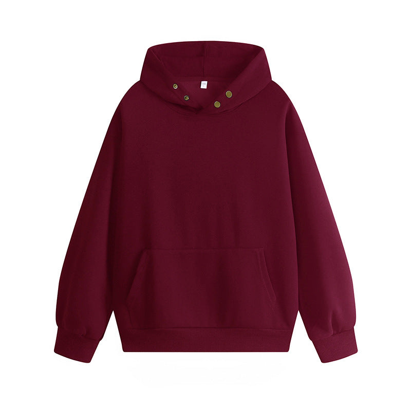 Streetwave Womens Hoodie With Innovative Cut And Snap Buttons For Modern Comfort