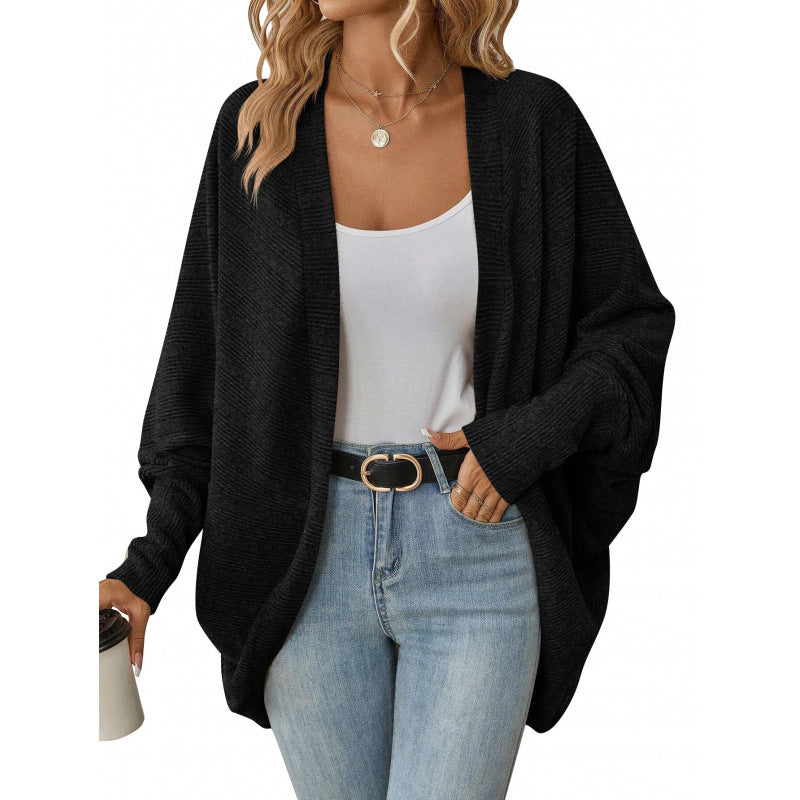 Street Wave Oversized Knit Cardigan For Women Cozy Soft Knit Sweater Jacket Perfect For Casual Everyday Layering