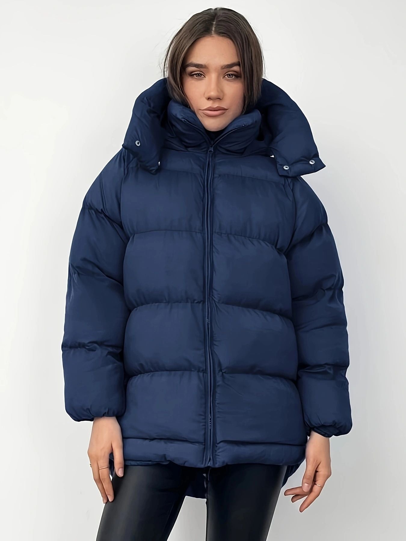 Street Wave Quilted Midlength Coat Warm Padding Unisex