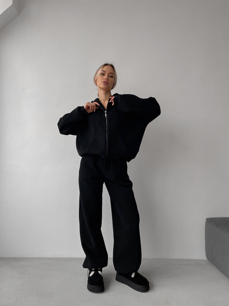 Street-Wave Women's Cozy Hoodie And Jogger Set Soft Breathable Loungewear For Everyday Comfort