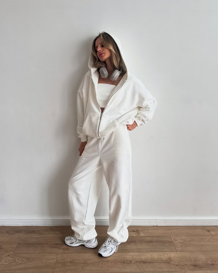 Street-Wave Women's Cozy Hoodie And Jogger Set Soft Breathable Loungewear For Everyday Comfort