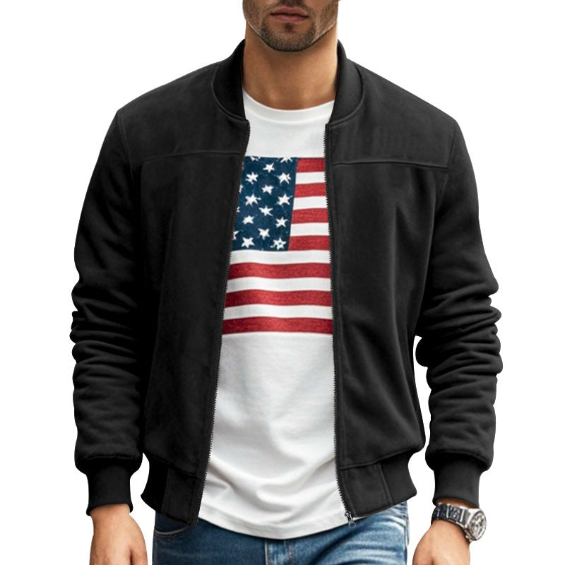 Street-wave Men's Bomber Jacket With Modern Cut And Practical Pockets For Stylish Everyday Wear