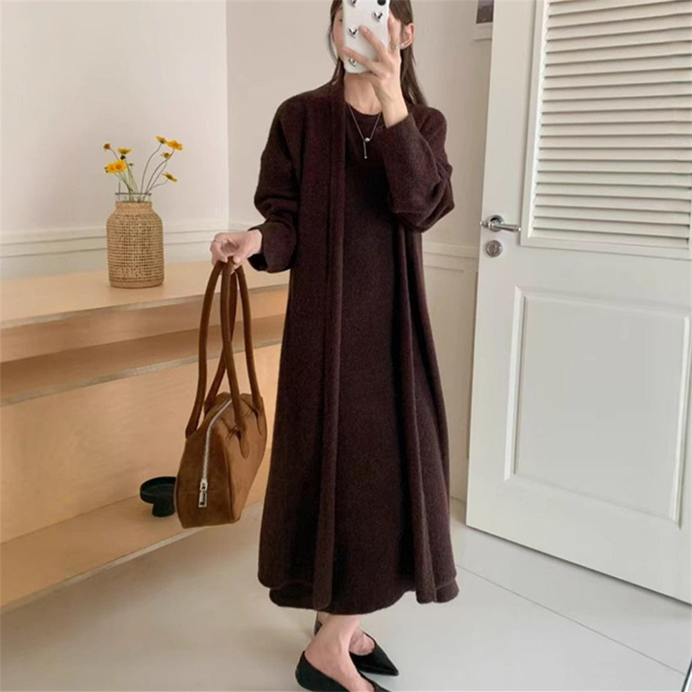 Streetwave Womens Maxi Knit Dress With Relaxed Fit And Long Sleeves For Elegant Everyday Wear