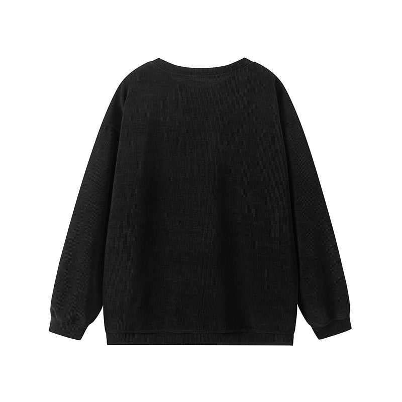 Street Wave Womens Sweatshirt With Fine Rib Texture And Soft Cotton For Everyday Wear