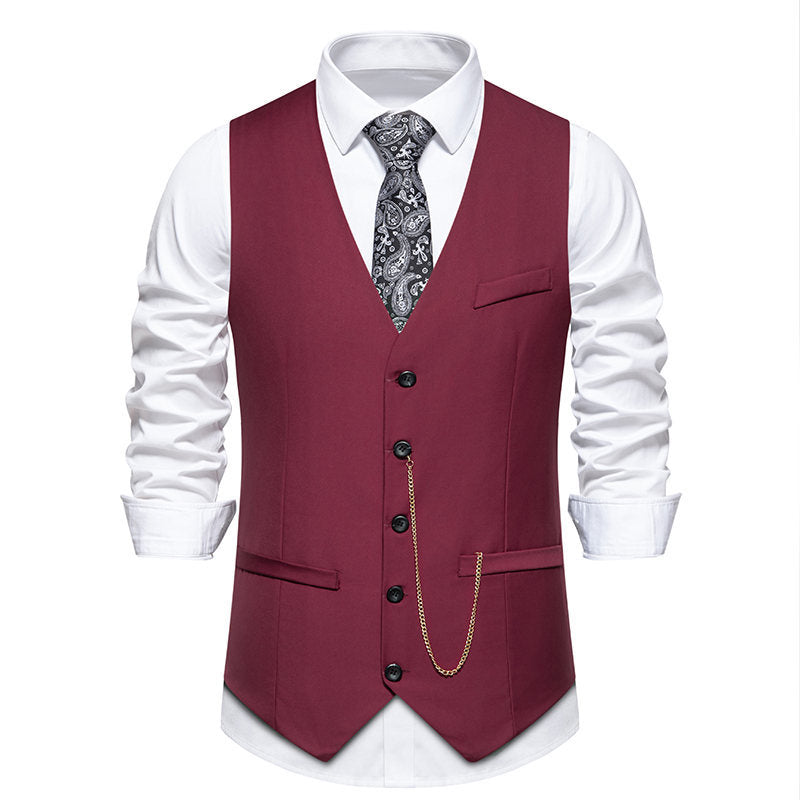 Street Wave Mens Elegant Suit Waistcoat Classic Design With Modern Accents For Formal Events