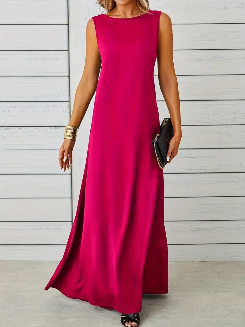 Street-Wave Women Sleeveless Maxi Dress Breathable Minimalist Comfort