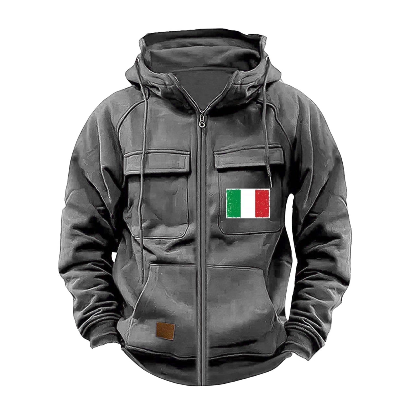 Street-wave Men's Stylish Hooded Jacket With Practical Pockets And Adjustable Collar
