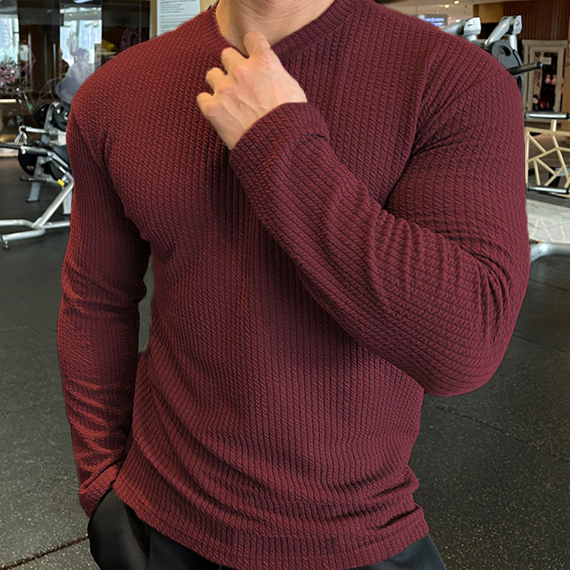 Mens Structured Fabric Long Sleeve Shirt Streetwave For Gym And Everyday Comfort And Versatility